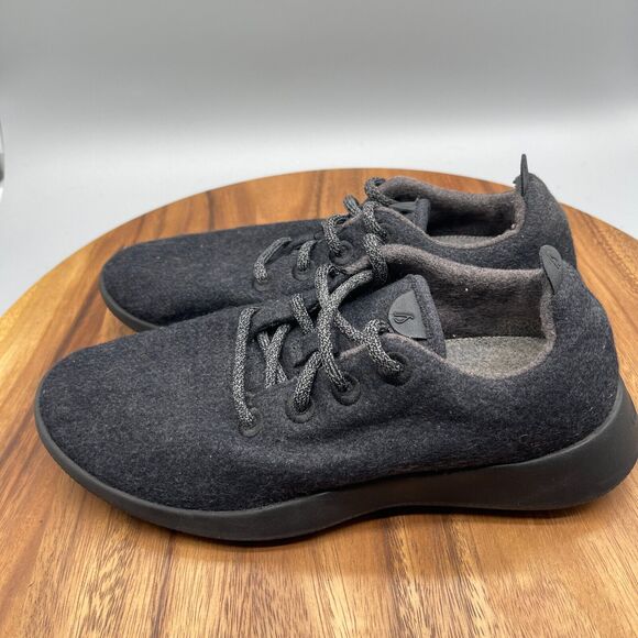 Allbirds Wool Runners Shoes Womens Size 9 Black Raven Black Sole Running Comfort - Picture 3 of 9